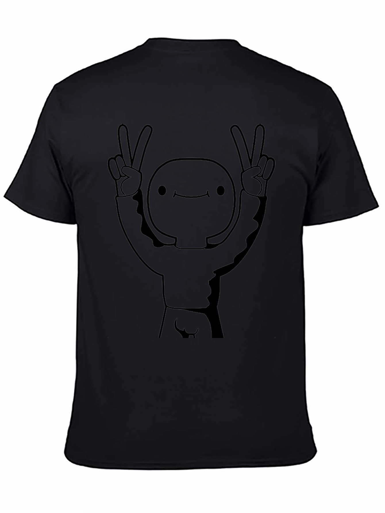 Peace Dude Graphic Black T-Shirt