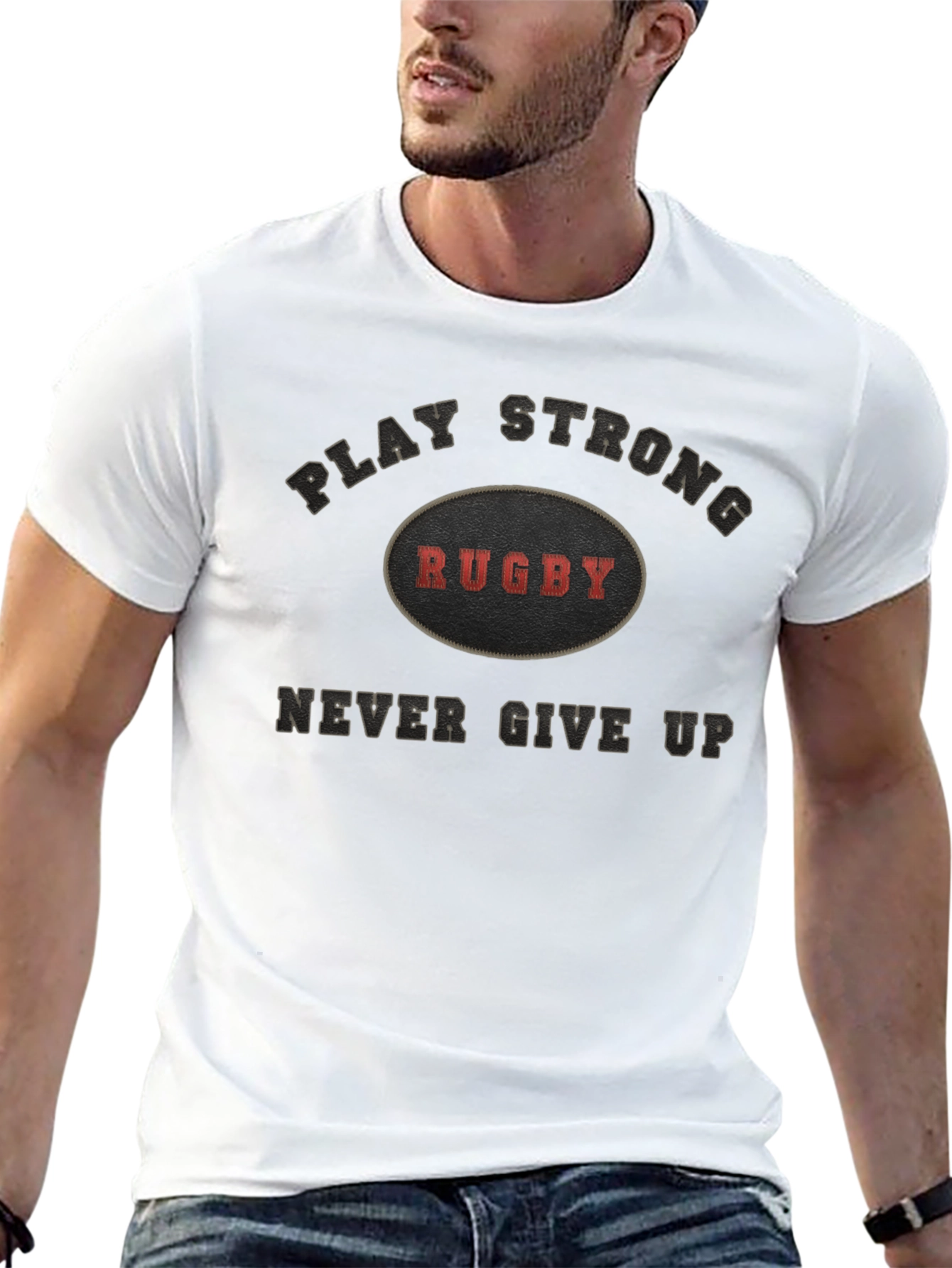 Play Strong Rugby Graphic T-Shirt