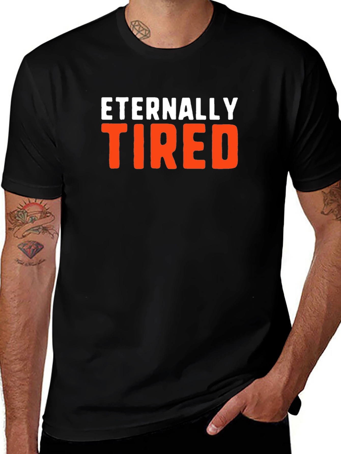 Eternally Tired Graphic Tee - Comfortable Cotton Blend