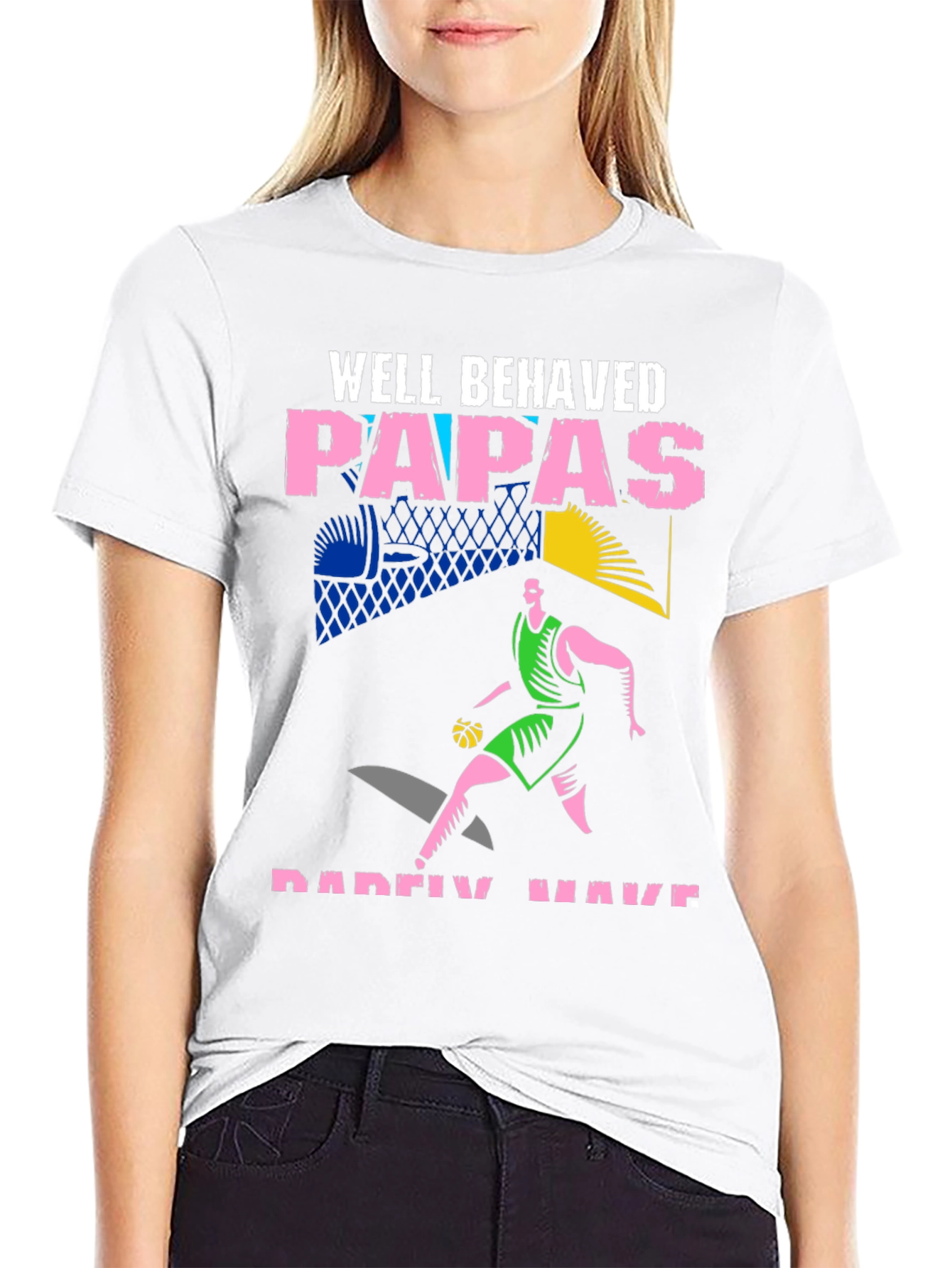 Well Behaved Papas Basketball Graphic T-Shirt