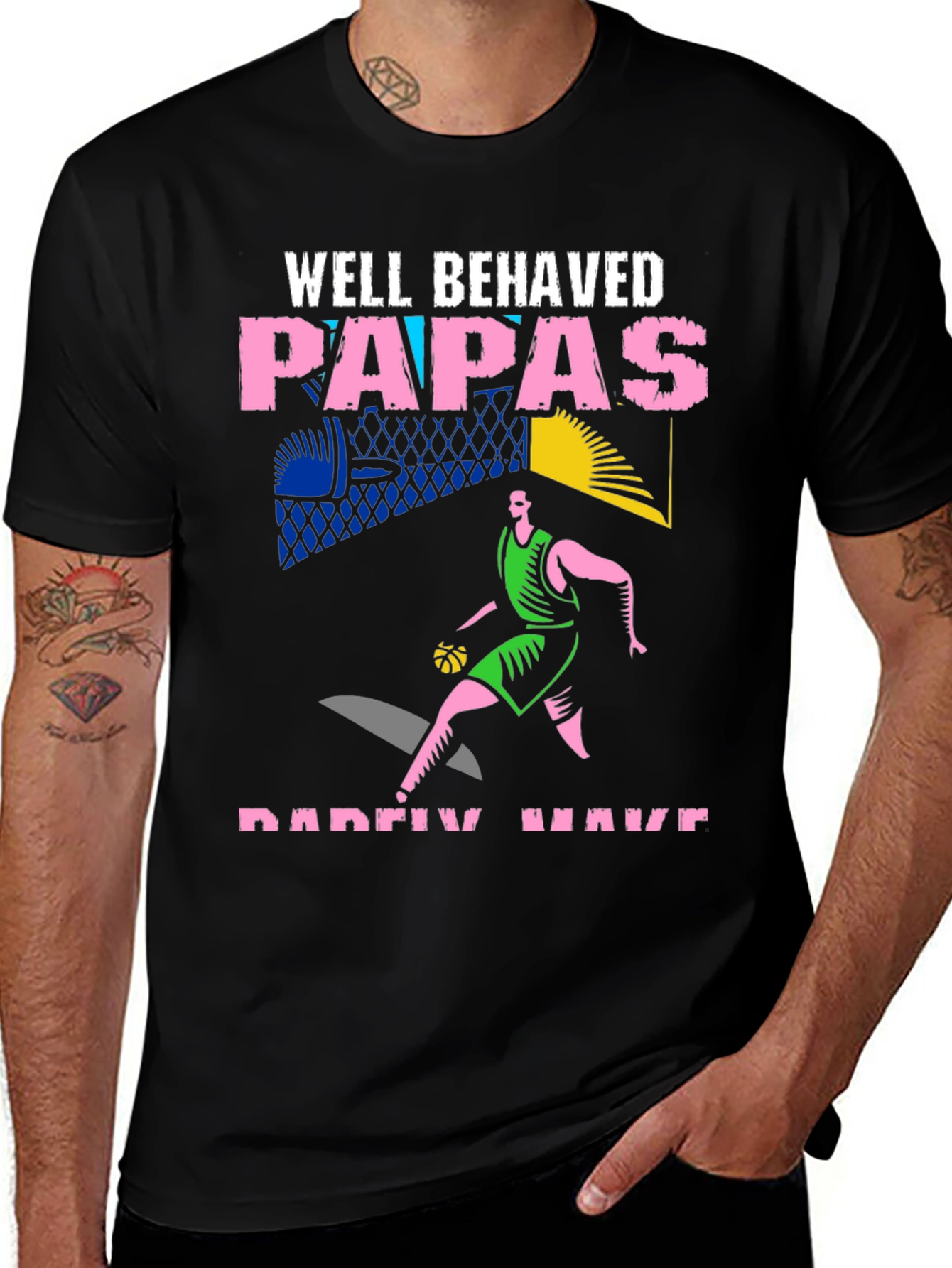 Well Behaved Papas Basketball Graphic T-Shirt
