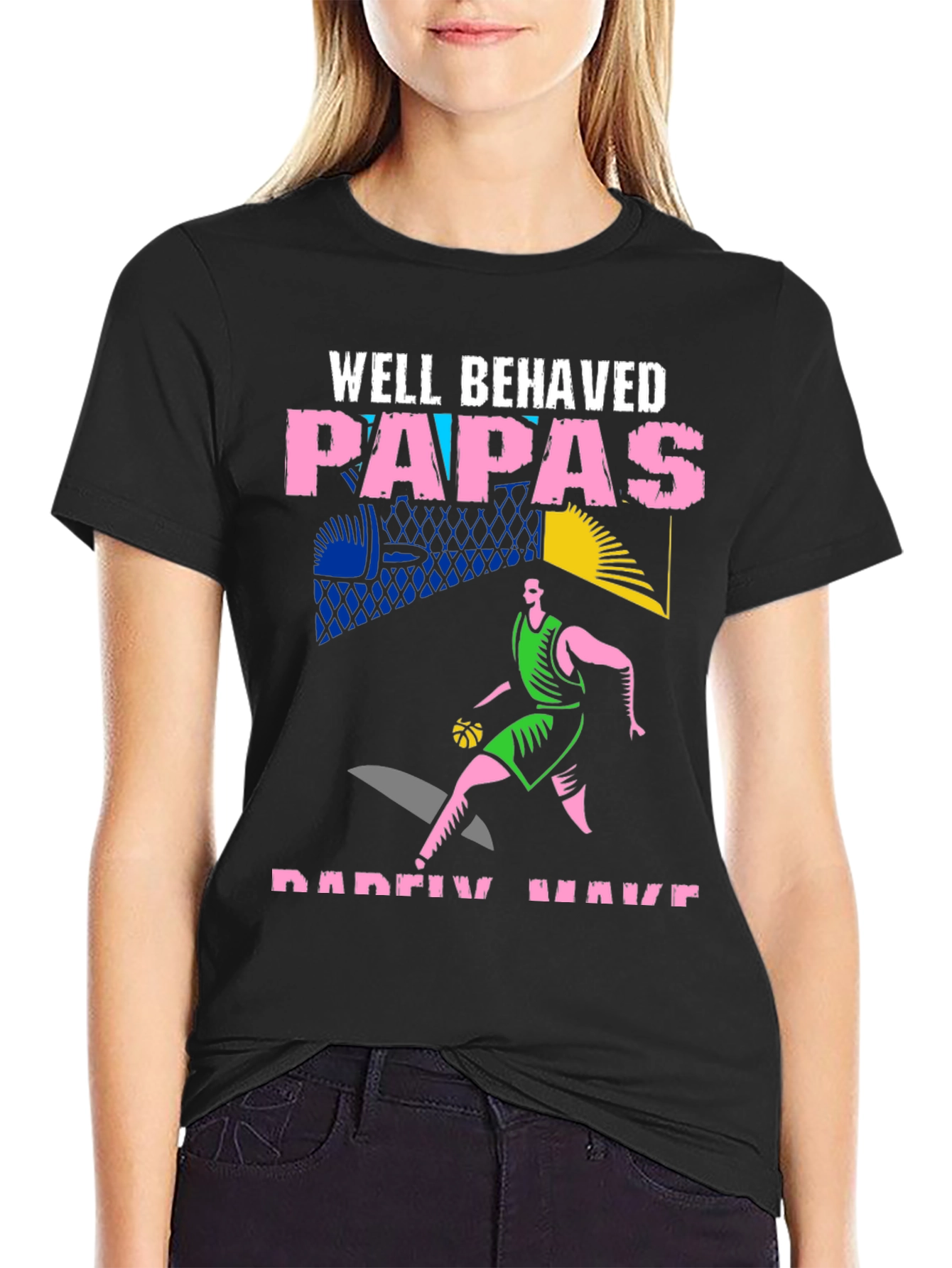 Well Behaved Papas Basketball Graphic T-Shirt