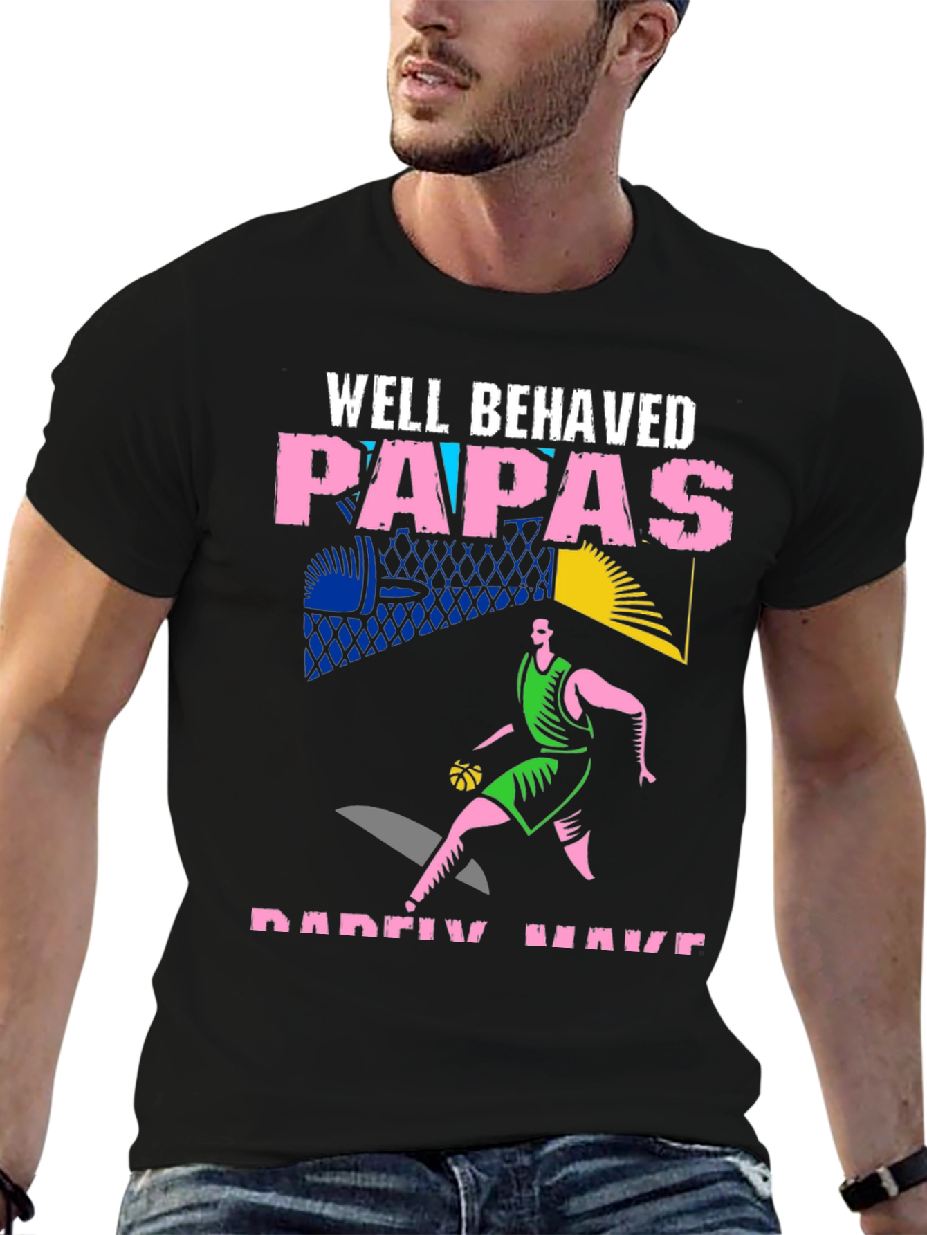 Well Behaved Papas Basketball Graphic T-Shirt