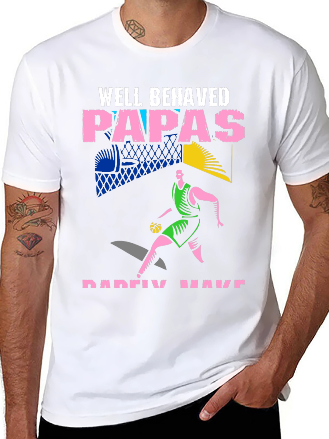 Well Behaved Papas Basketball Graphic T-Shirt