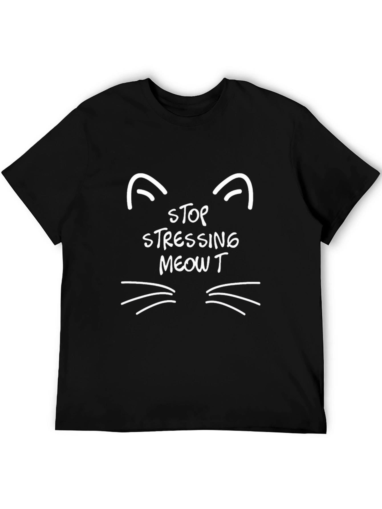 Stop Stressing Meowt Black Cat T-Shirt