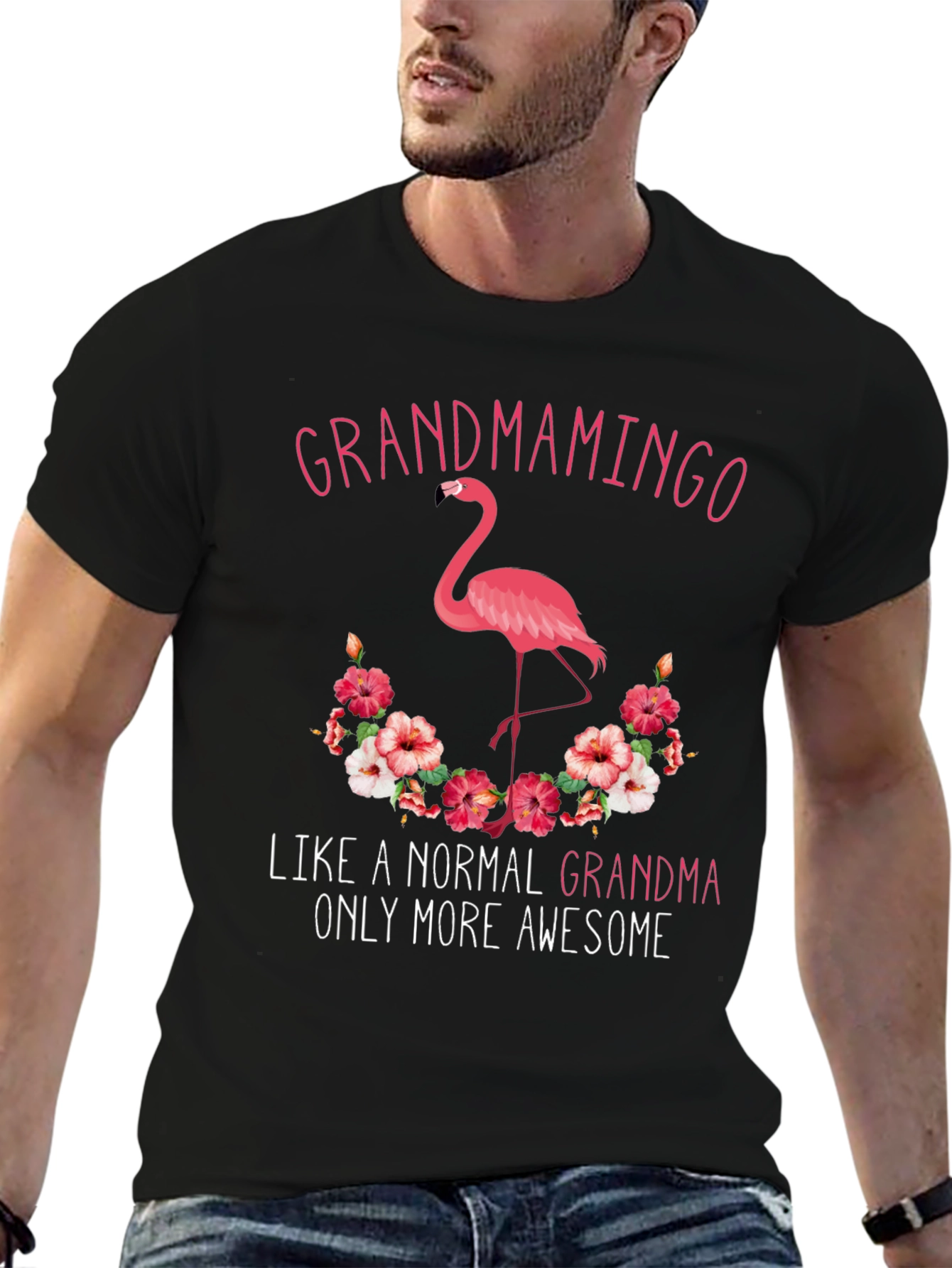 Grandmamingo T-Shirt - Awesome Grandma Flamingo Tee