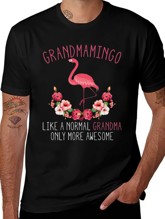 Grandmamingo T-Shirt - Awesome Grandma Flamingo Tee