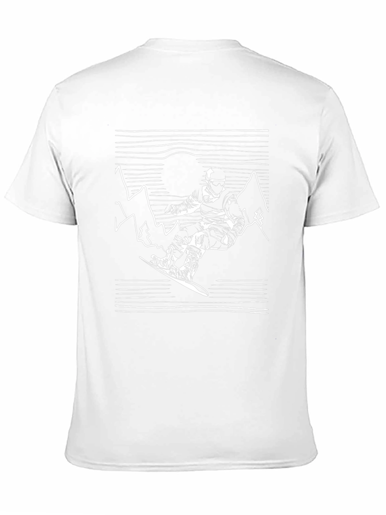 Snowboarder Graphic T-Shirt - Black Crew Neck Tee