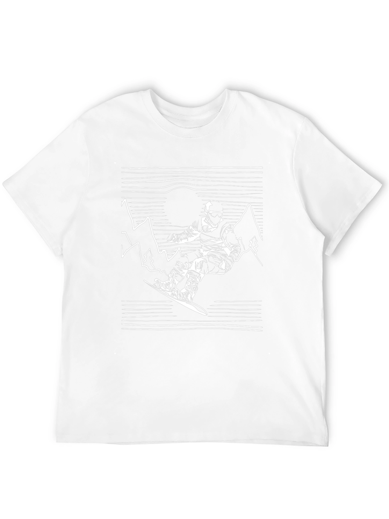 Snowboarder Graphic T-Shirt - Black Crew Neck Tee