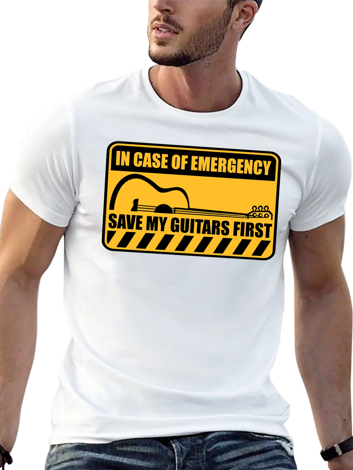 Save My Guitars T-Shirt - Musician Emergency Tee
