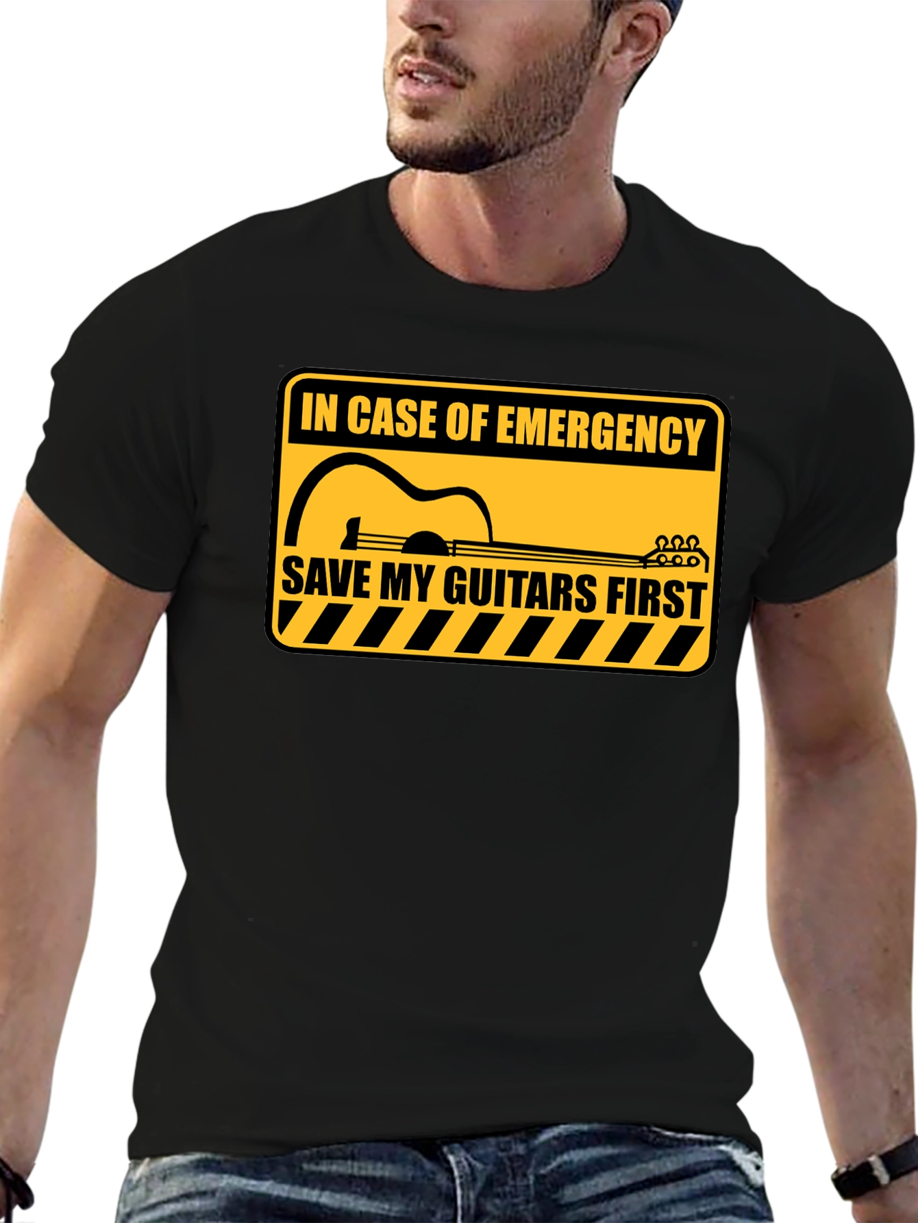 Save My Guitars T-Shirt - Musician Emergency Tee