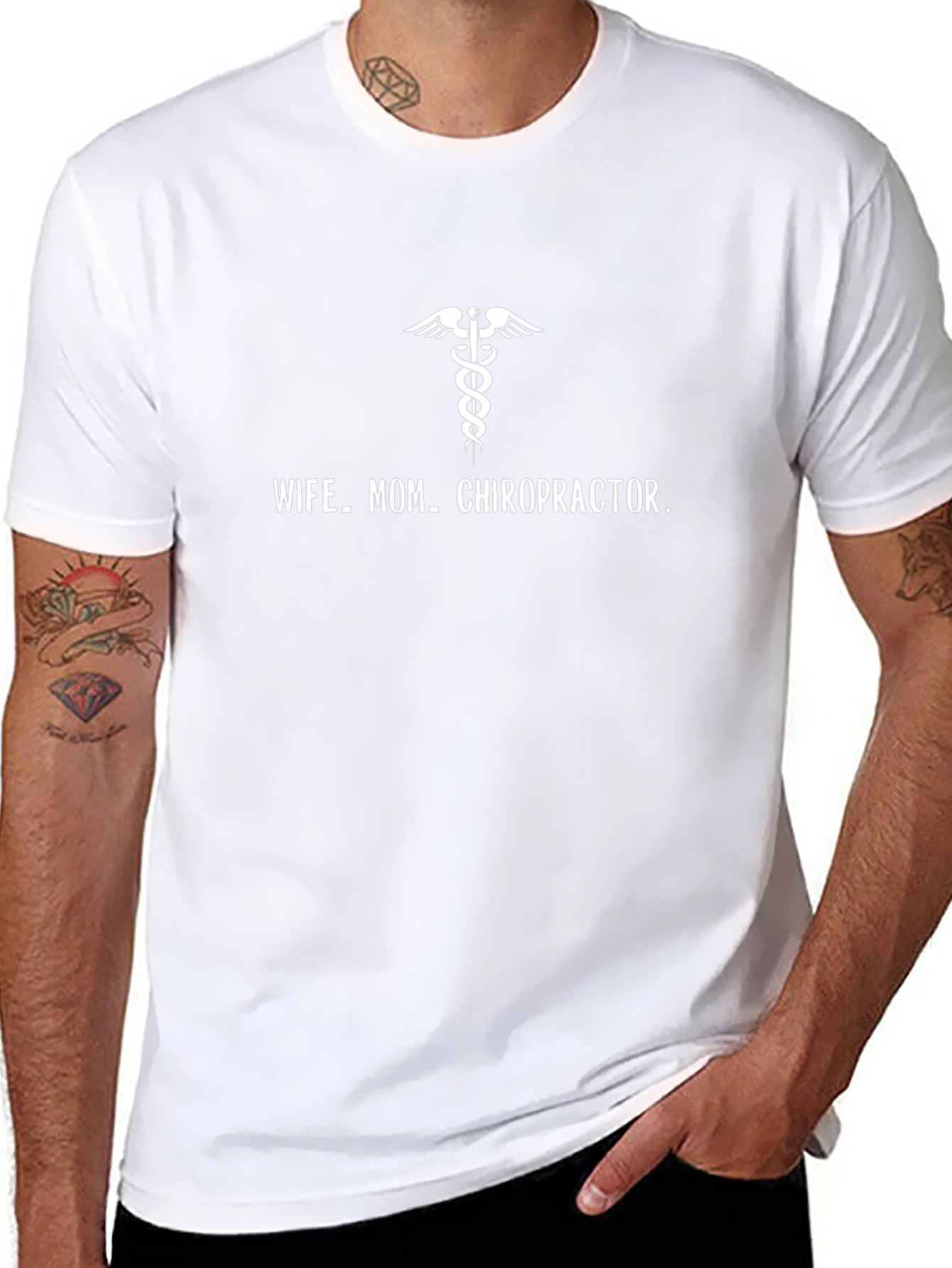 Wife Mom Chiropractor T-Shirt - Black
