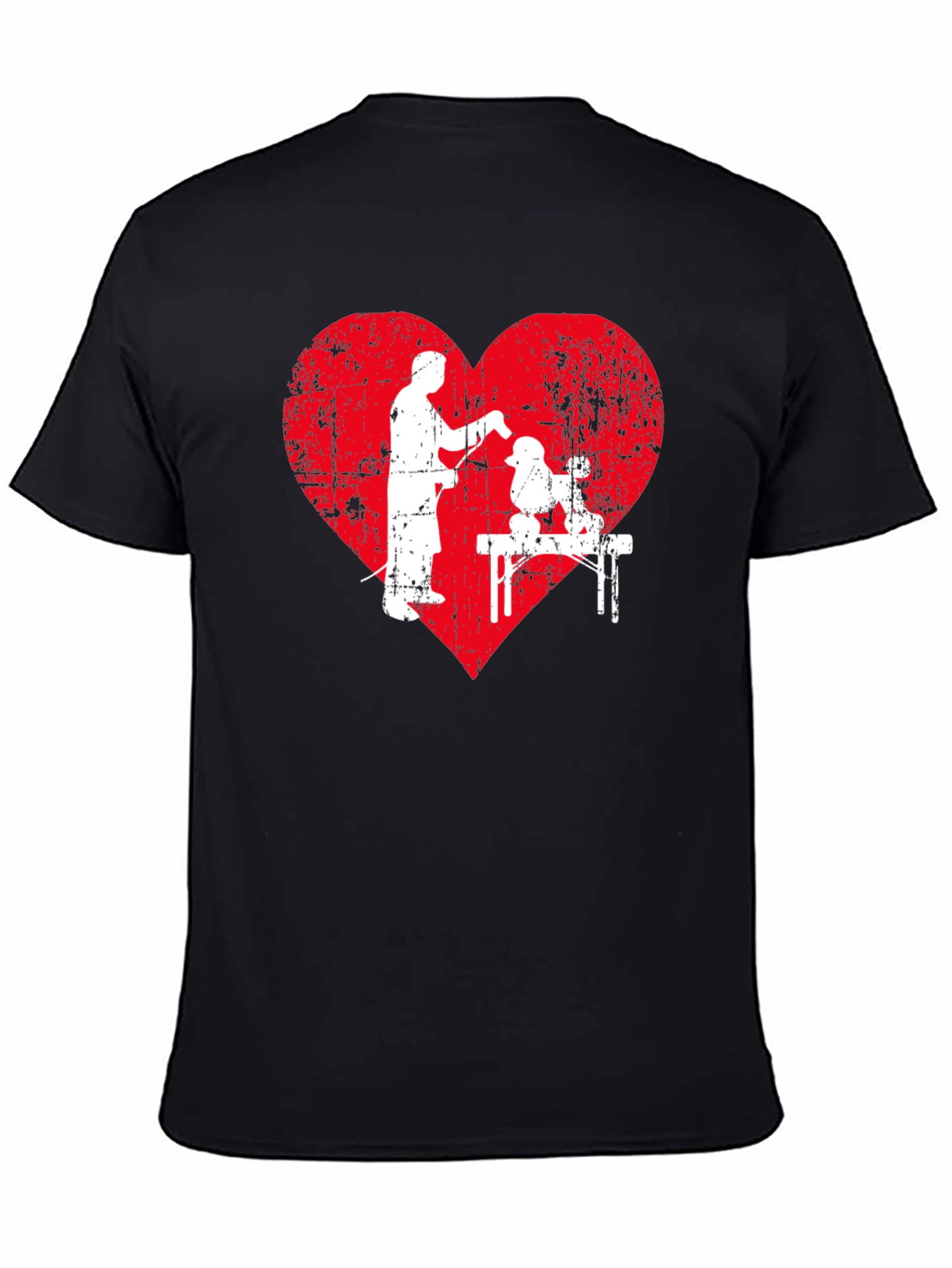 Dog Groomer Heart Graphic T-Shirt