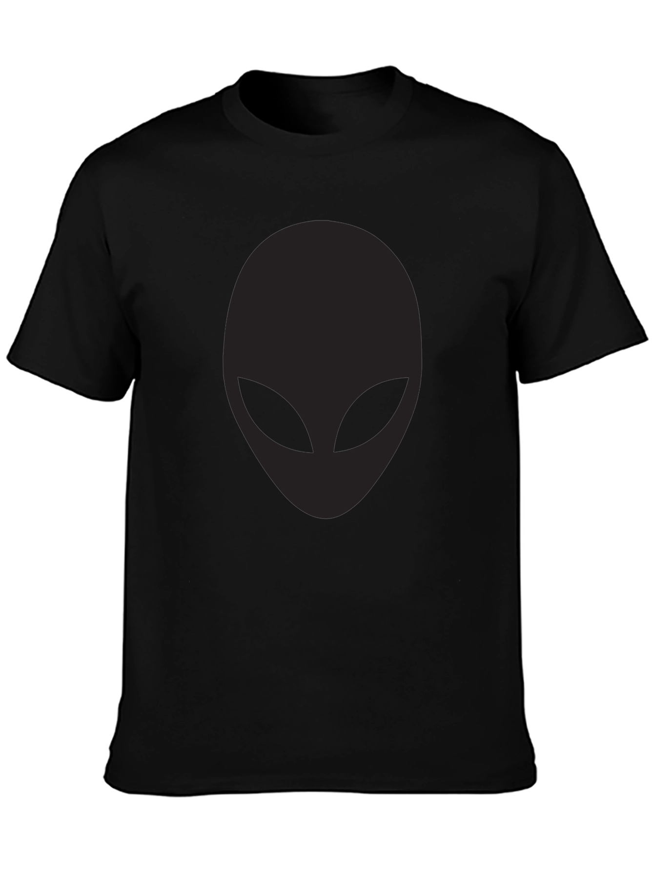 Mens Black Alien Graphic T-Shirt
