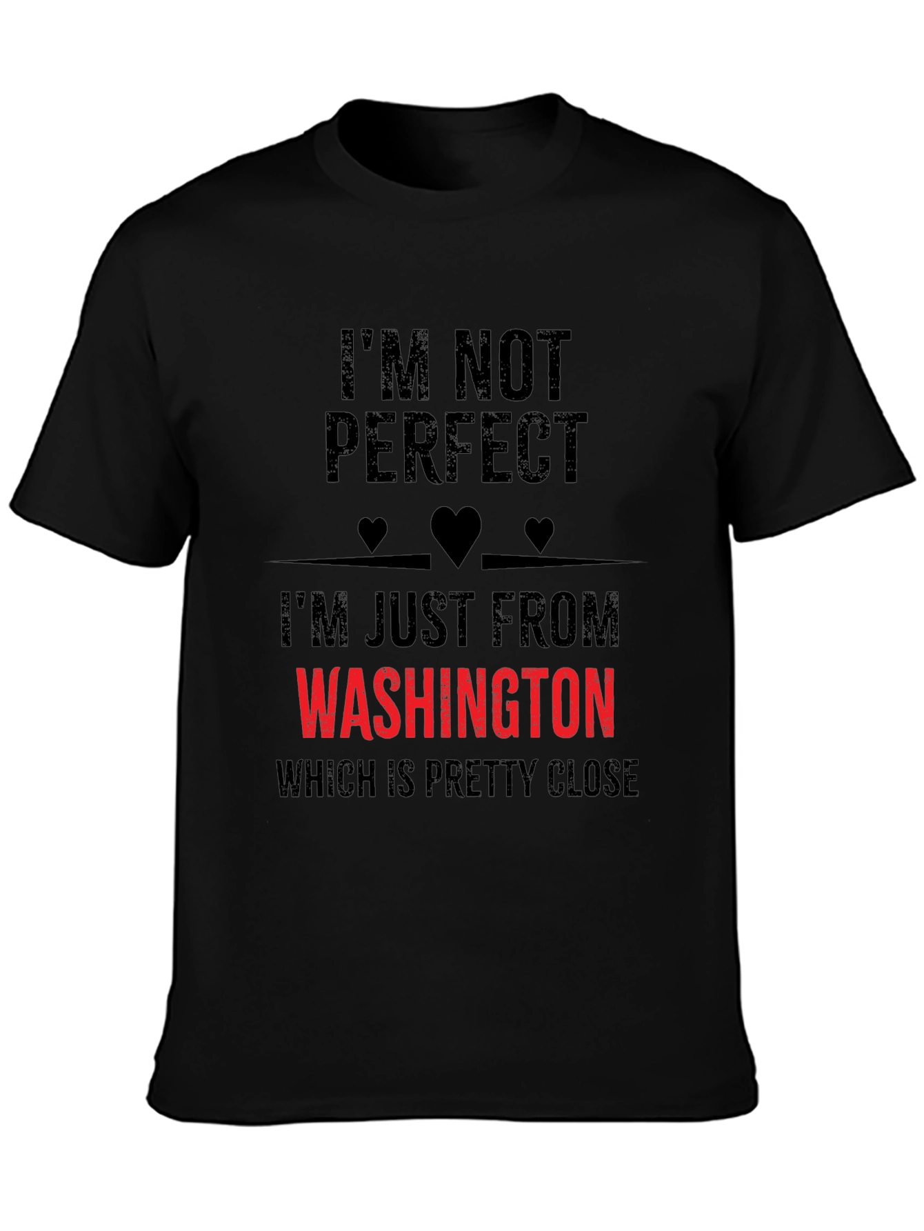 Funny Washington State T-Shirt - Im Not Perfect