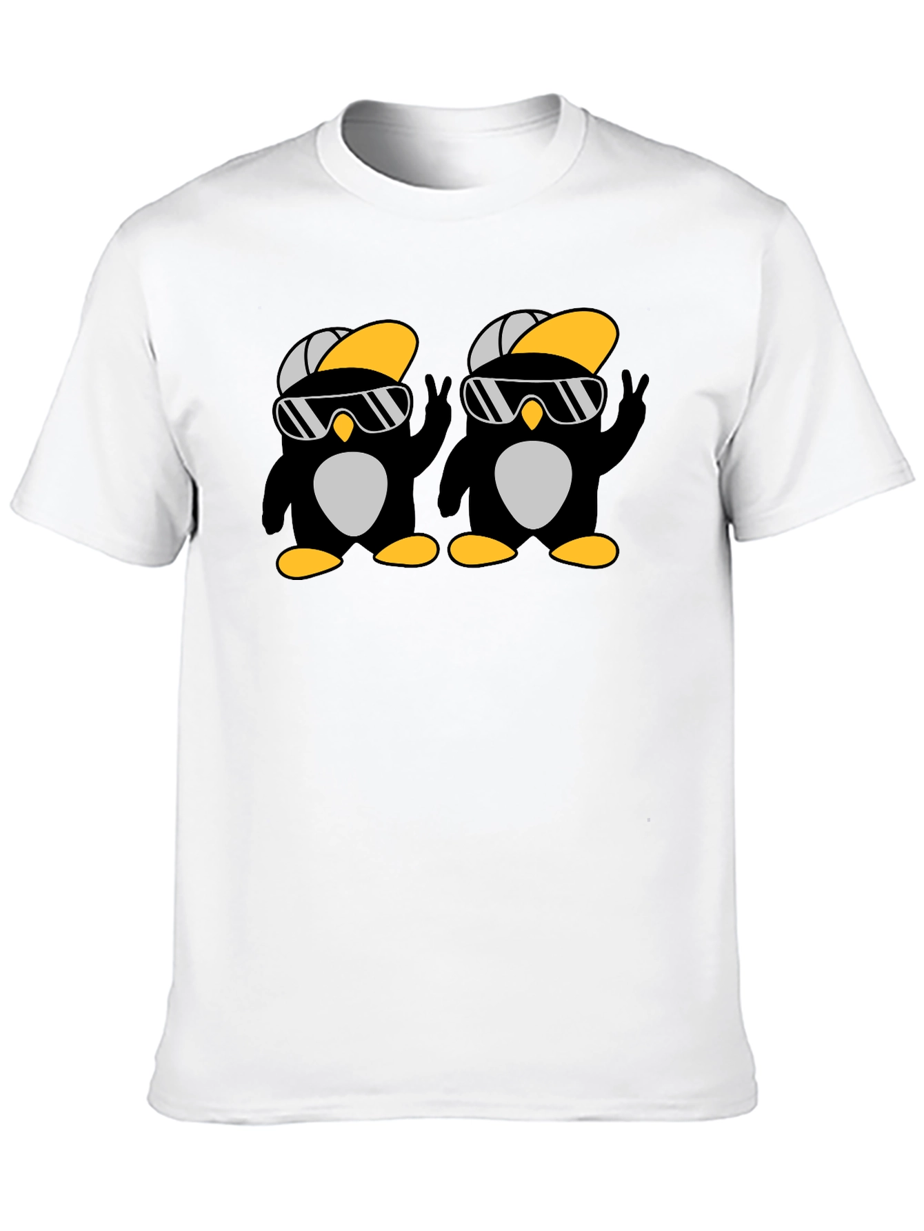 Cool Penguin Duo Black T-Shirt