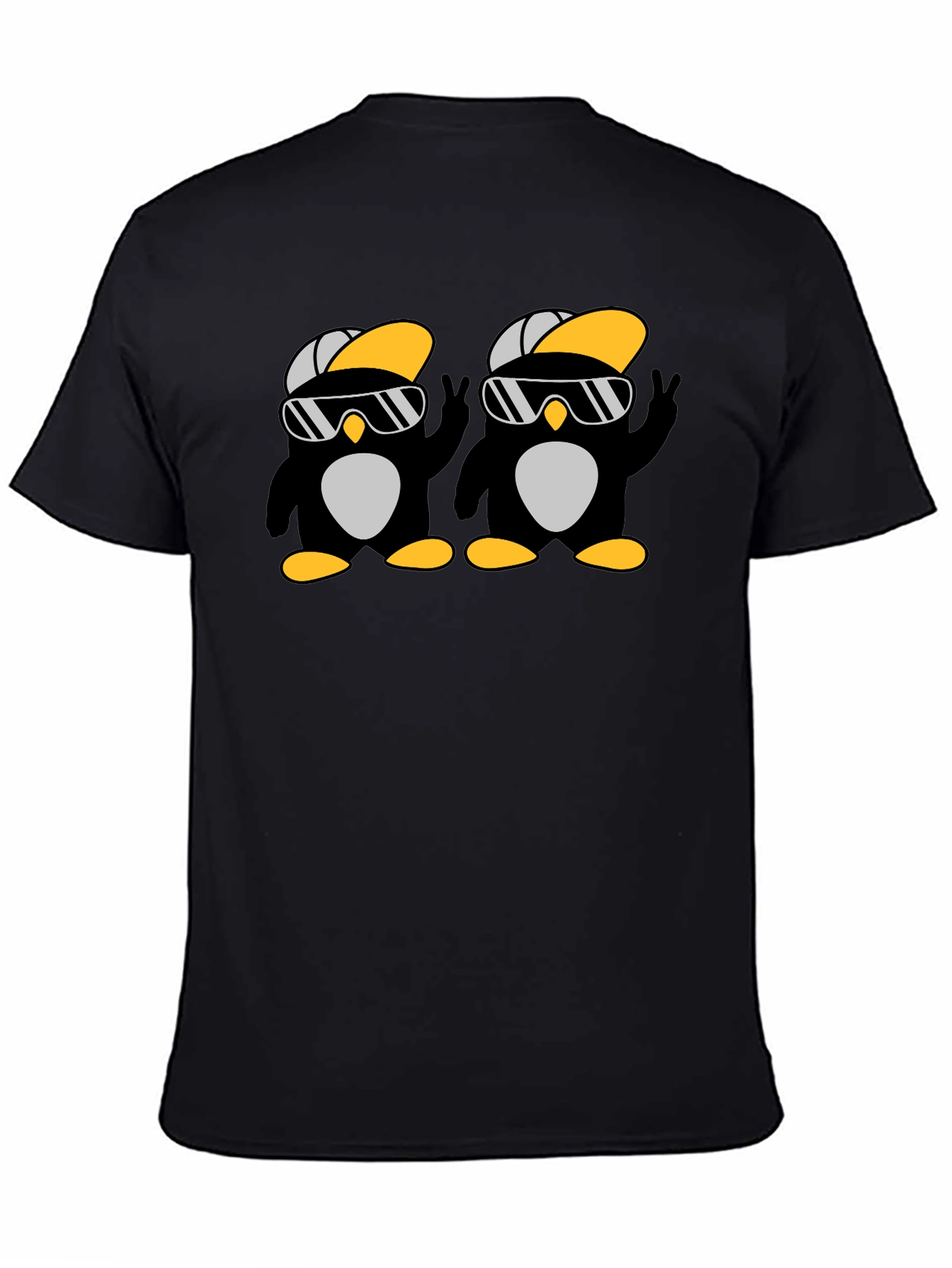 Cool Penguin Duo Black T-Shirt