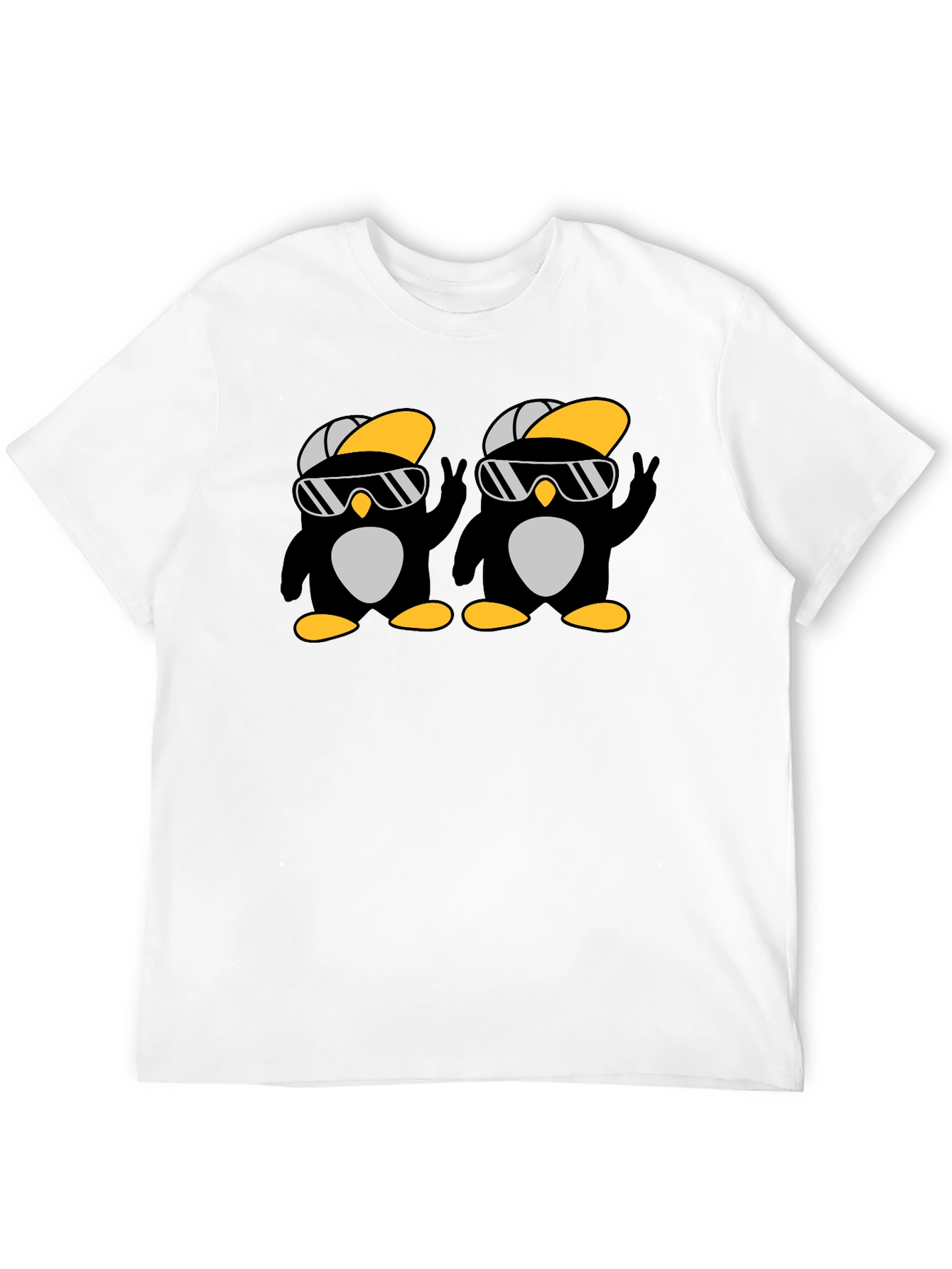Cool Penguin Duo Black T-Shirt